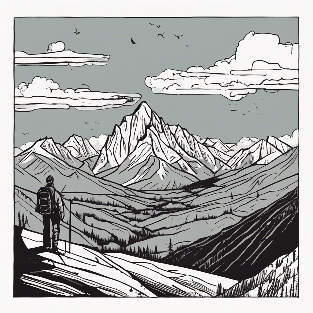 Spectacular view from a mountain peak