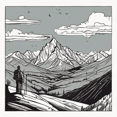 Spectacular view from a mountain peak