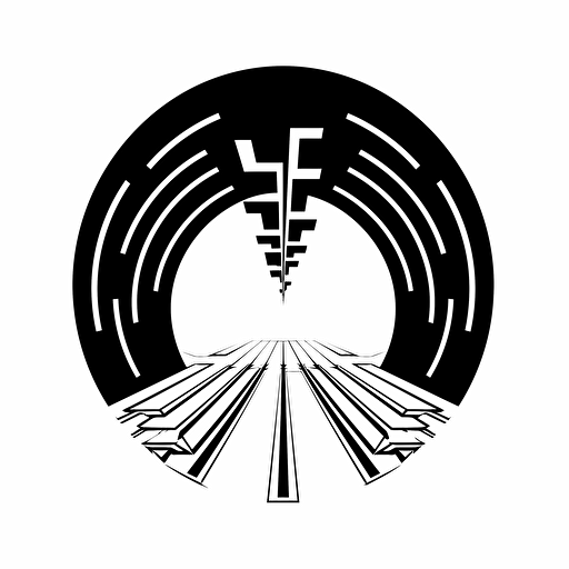 scheme and plot to take over logo, 2d , black on white background vector