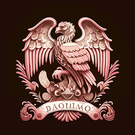 logo Mexican eagle pink, vector