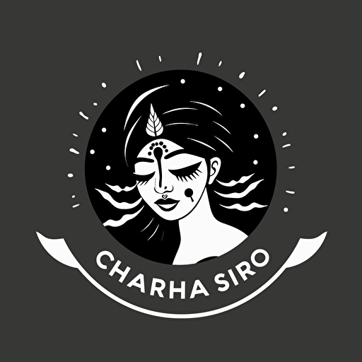 sparsh drama club logo, vector, black and white, flat, minimilistic
