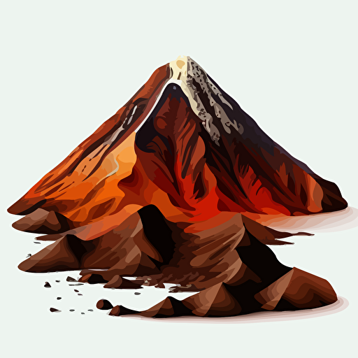 vector image of a volcano in Neuquen province, argentina