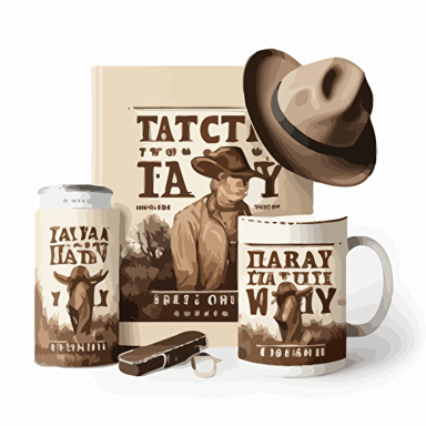 texas themed media company merch, vector on white background