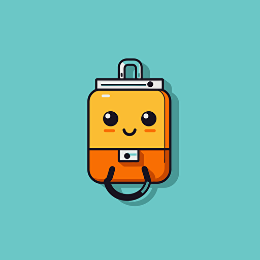 flat vector logo of office clippy