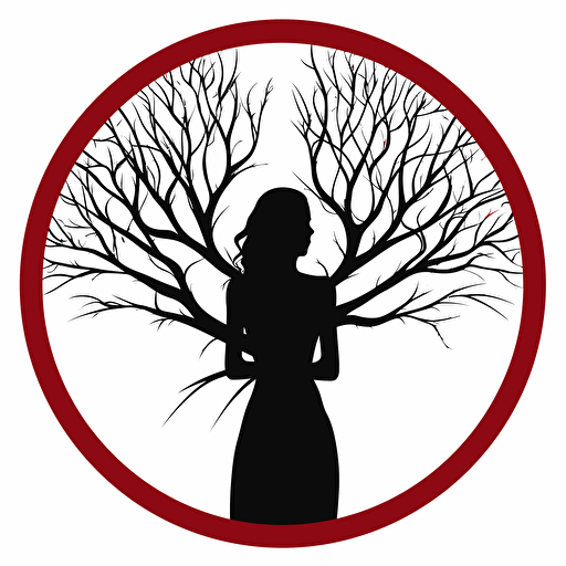 pictorial mark logo for a Sex Trafficking Prevention Initiative, tree, vector, simple