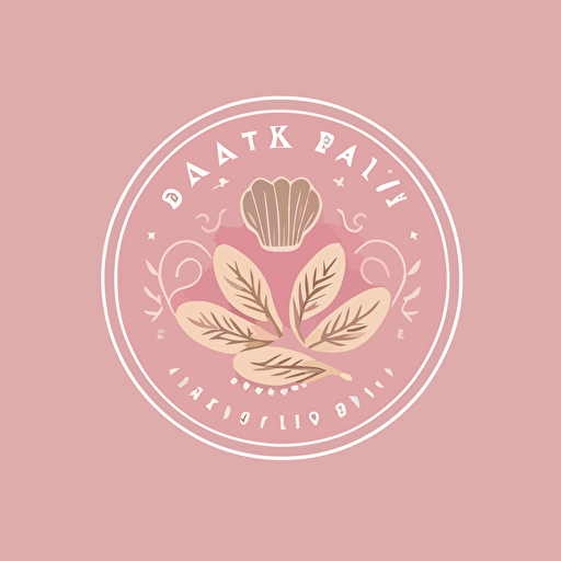 vector, INCREDIBLE, FINE DETAILED, minimalist, flat logo, 3 COLORS MAX, FOR BAKERy PINK AND FEMININE, classy