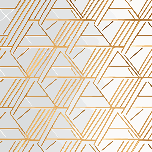 Modern simple geometric vector seamless pattern with gold line texture on white background. Light abstract wallpaper, bright tile backdrop