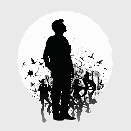 silhouett Design ,simple illustration ,money,vector ,silhouette