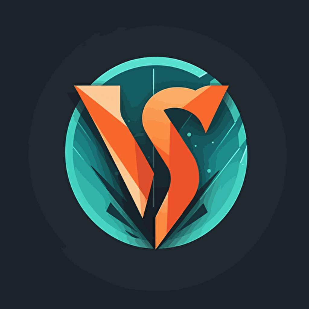 combine the letters V and S into a vectorized pleasant logo