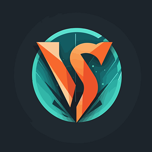 combine the letters V and S into a vectorized pleasant logo