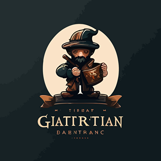 vector logo for a miniature painter, minimal, title creainting