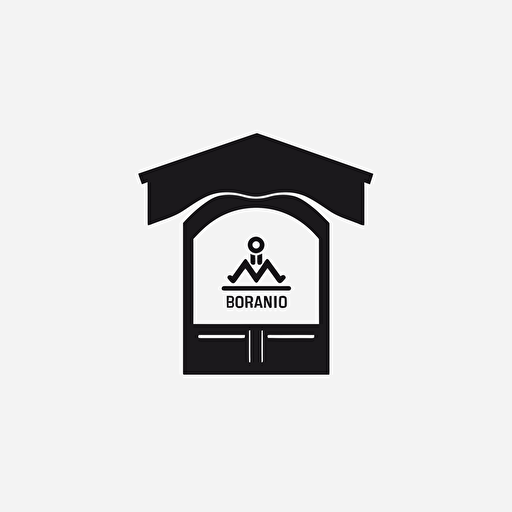 simple logo for a opening windows and store name, vector logo, flat design, white back ground, minimal, logo style