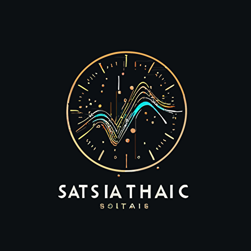 simple vector art logo for Ai company specializing in predicting time series