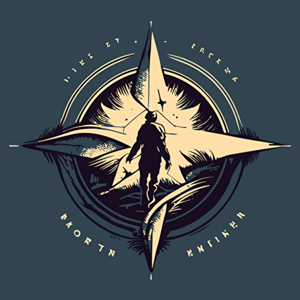 north star to freedom minimalist vector logo