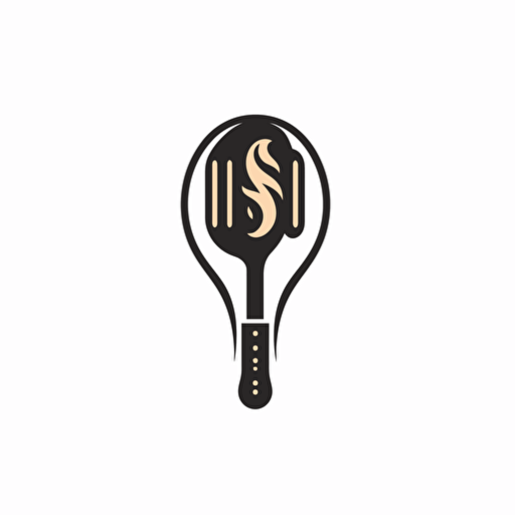 fork and microphone, logo style, white background, simple vector logo, minimal,