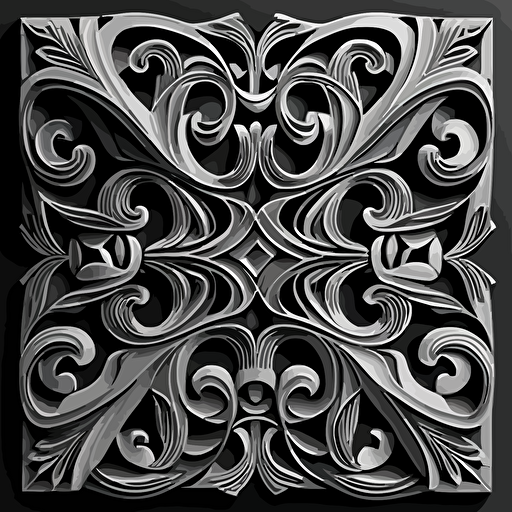 parametric random artistic design in vector format for cnc carving — v 4