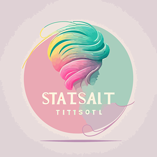 stylist logo,vector,named hairink,pastel colors,minimalist ,vector