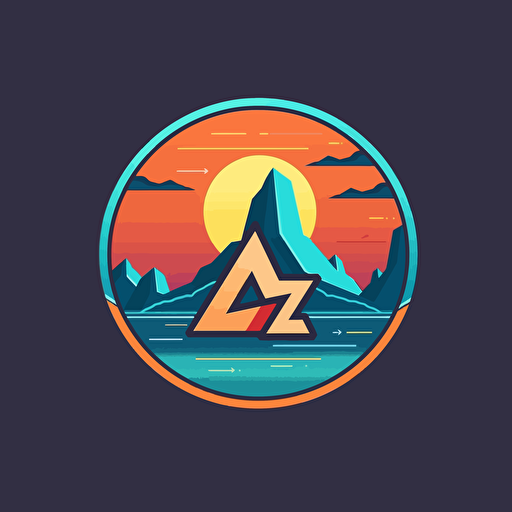 modern, stylish, trendy, minimalistic, vector logo of "Az"