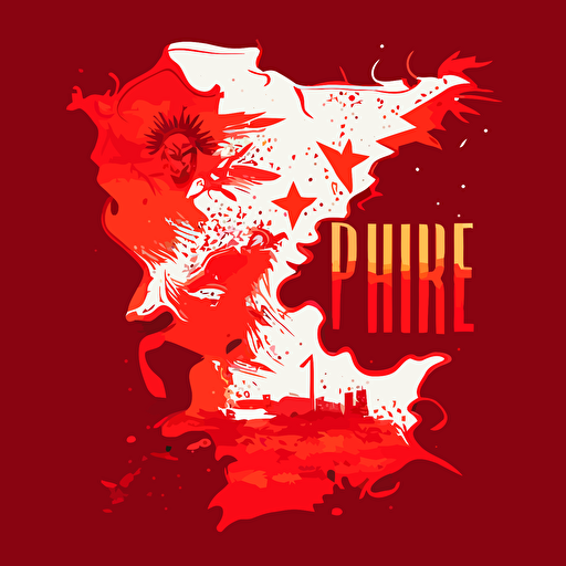 vector design of the outline of the country of philippes in red