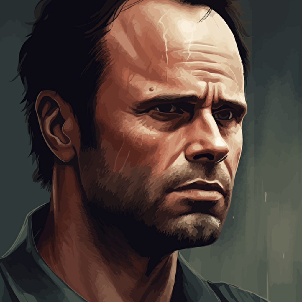 Shane vendrell Walton Goggins, vector, highly detailed, gritty