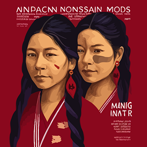 National day for Missing and Murdered Indigenous Women, Girls, and Two-spirited People report cover, vector