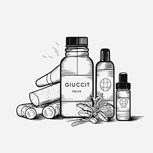 vector black and white line drawing corporate logo for a supplement company. "Healthy": a consciously crafted confections for positive change. A strong continuous line black and white ink line drawing hyper-minimalist logo style. white background. Gucci style