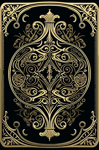 A card back, in an ornate flemish style, [Two colors]. The card back should have a unique design, with elements of fluidity and movement, Flat with no shadow, no script, horizontal symmetry, while still maintaining a cohesive look and feel throughout the deck. Two circles in the middle. Symmetrical design. The overall design should evoke a sense of tranquility, The final product should be high-quality, vector artwork, suitable for printing on the backs of standard playing cards.