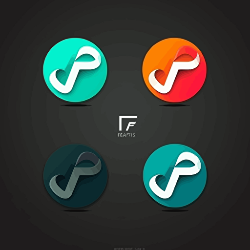 logo design letters "F, V", flat 2d, vector, company logo, business style