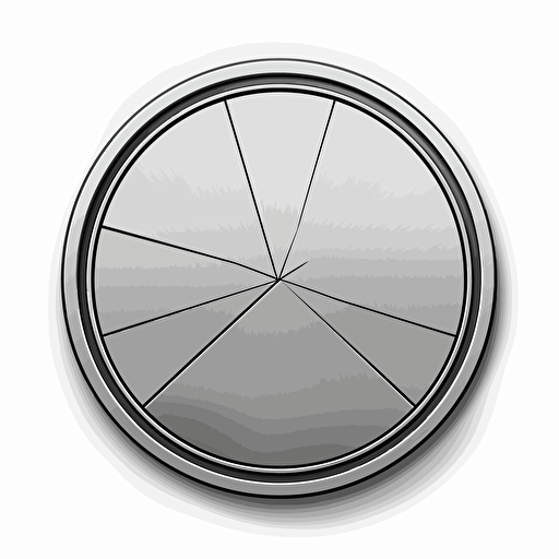 a blank crypto token, vector illustration, at 3/4 angle