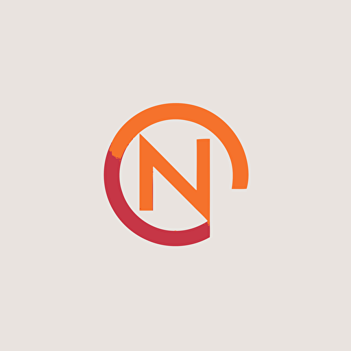 simple vector logo design with letters "N" and "S", geometric, symmetric
