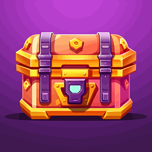 lootbox, brawl stars style ui lootbox, 2d stylized, vectorized