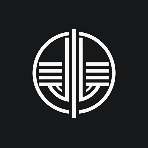 a minimal vector logo design for a company called Tontechnik Petersen, black and white