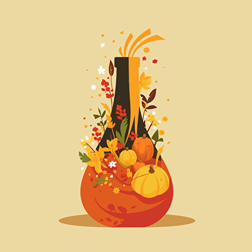 fall gourd, vector flat, PNG, SVG, vector illustration