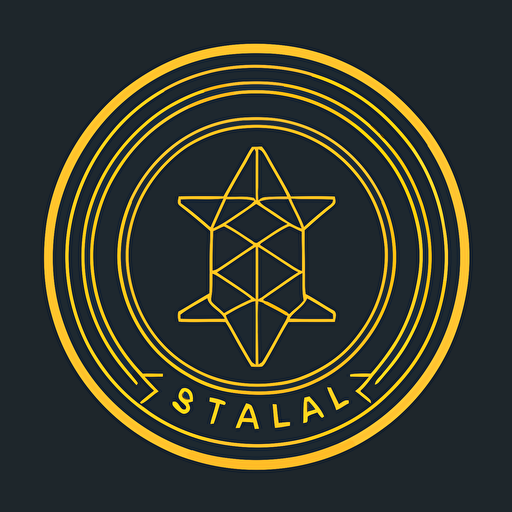 a stablecoin logo, flat, line, vector, simple, minimalistic