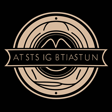 A vector black line 2d simple logo for a creative production company with the name Tristan & Abu Creative Productions