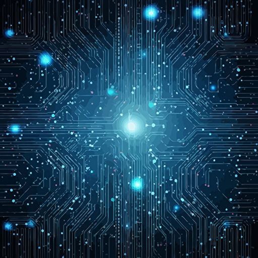 Quantum computer technologies concept. Futuristic blue circuit board background vector. Modern technology circuit board texture background design. Waves flow. Quantum explosion technology.