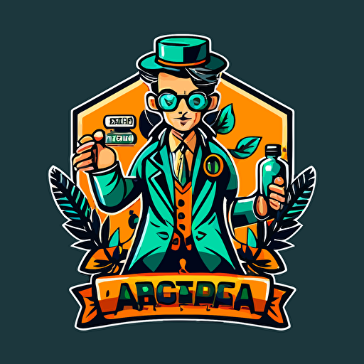 ai pharmacist mascot vector logo dribbble emblem sticker art