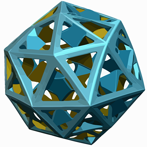 vector image of icosahedron