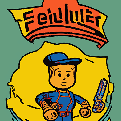 fallout 7 6 retro futurist illustration art butcher billy sticker colorful illustration highly detailed simple smooth clean vector curves jagged lines vector art smooth andy warhol style