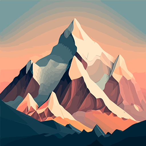 vector style mountain minimlistic