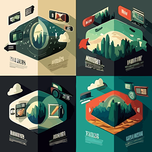 vector YouTube thumbnails for document sharing