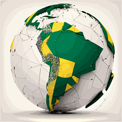 the globe with brazil highlighted, showing indicators in various parts of the map, without text, vector, zoom