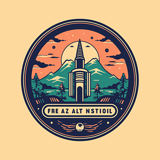 podcast logo, vector, simple, retro