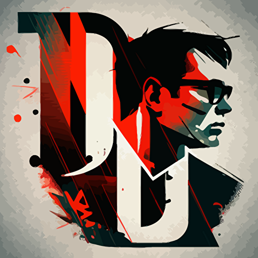 vector with the letters "D N J"