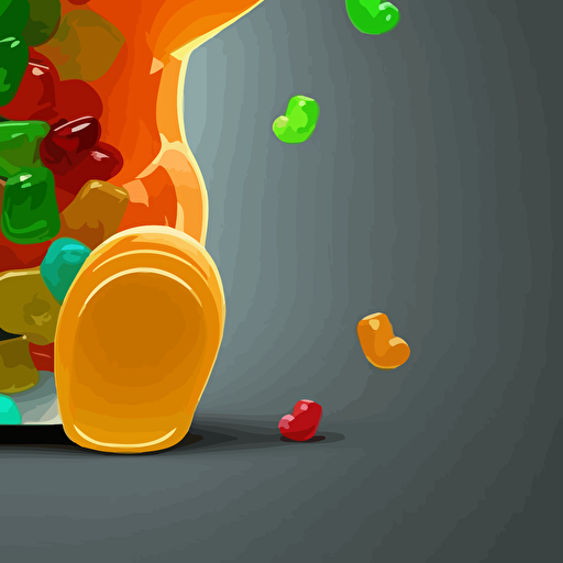 happy gummy bear, vector image, colorfull