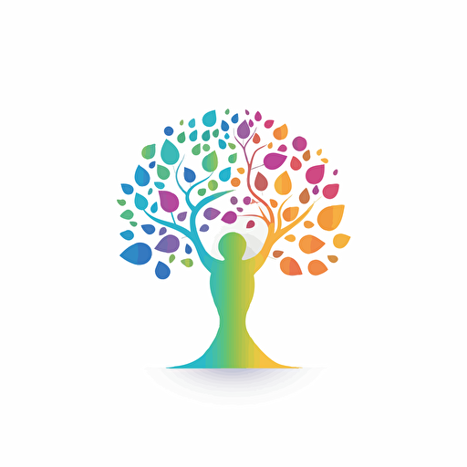 vector logo for a health service provider business, cotswolds, uk, colourful