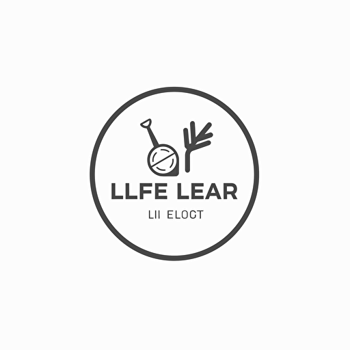 Simple vector logo, Lean Life diet app, solid white background.