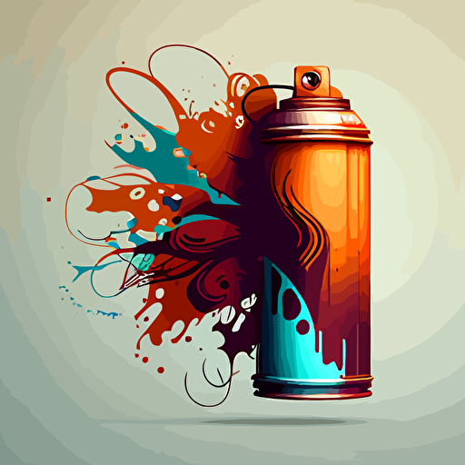 a vector design of a graffiti spray can