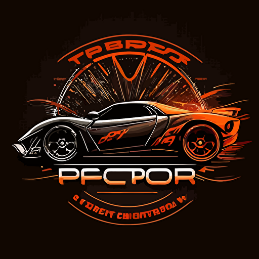 logo, vector, text PD EVOLUTION, supercar, 2d