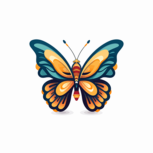 2d vector logo of a butterfly